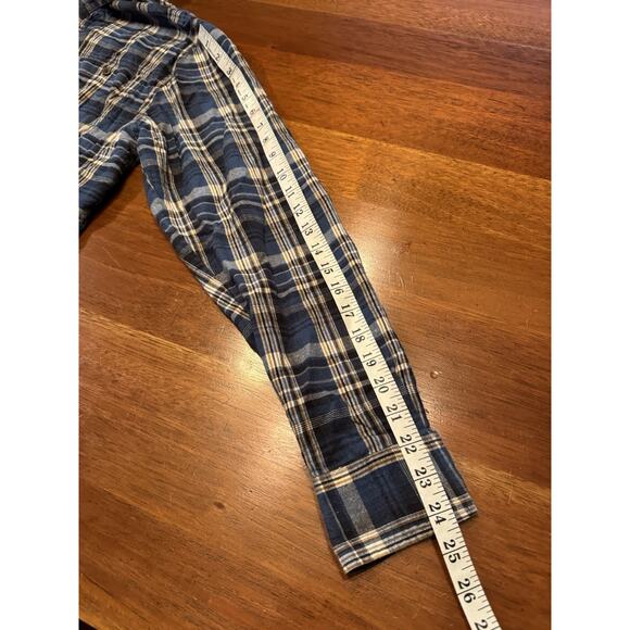 Medium Kuhl Cotton Blue Plaid Long Sleeve Button Up Shirt - Picture 9 of 10